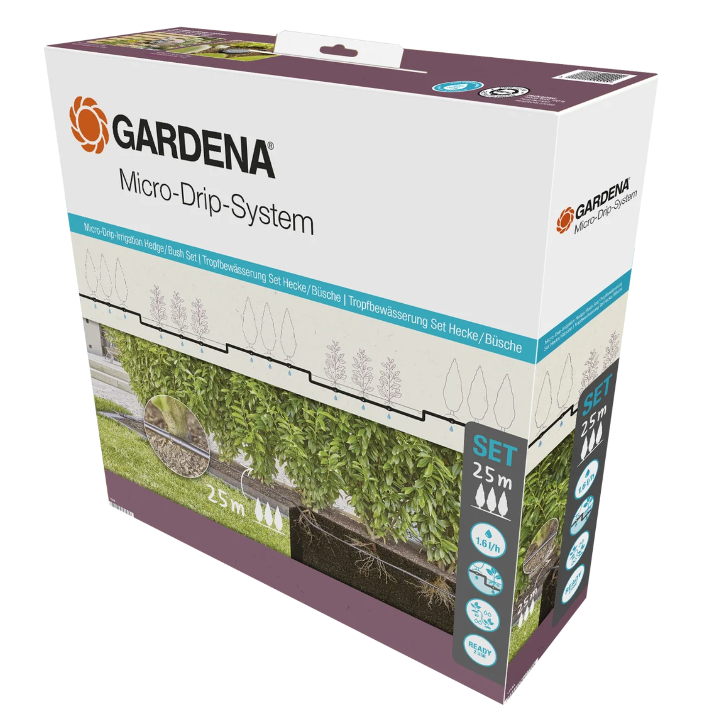 Micro-Drip-System Tropfbewässerung Set Hecke/Sträucher (25 m)